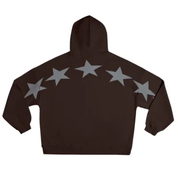 BOW CONSTELLATION ZIP HOODIE BLACKISH BROWN