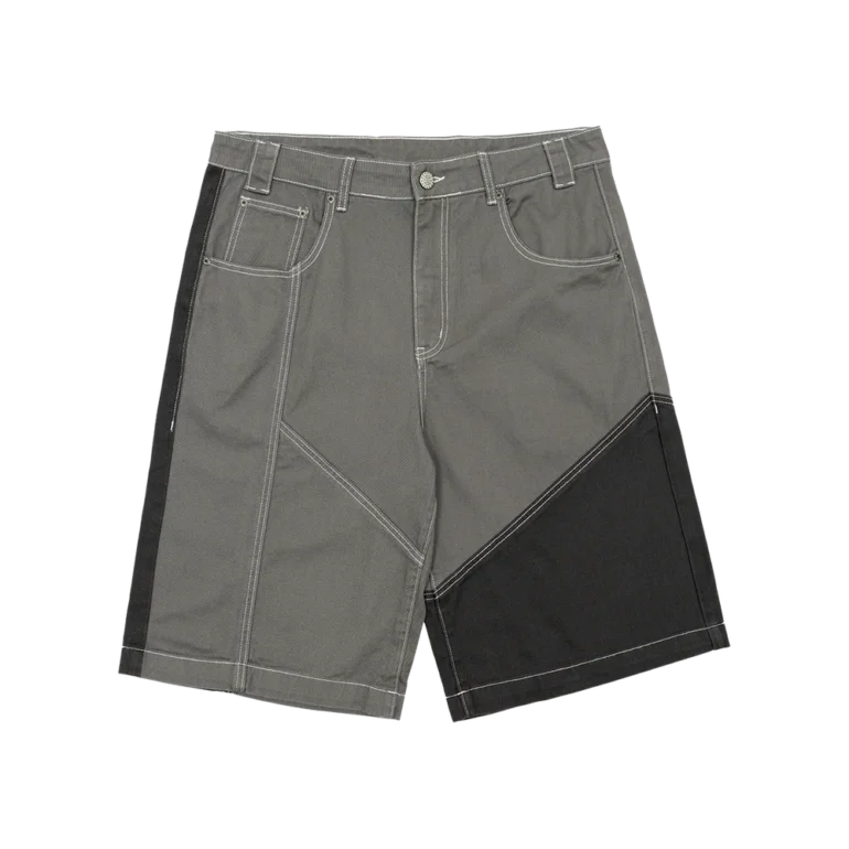 BUTTERFLY V2 SHORTS GREY AND BLACK DENIM