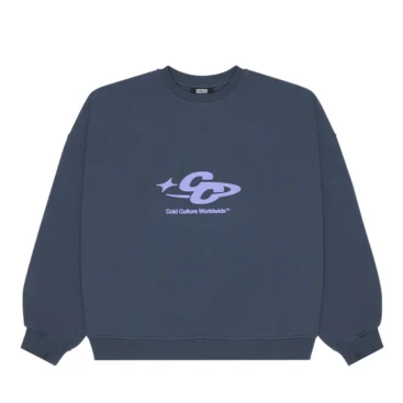 Cold Culture CC Logo Star Crewneck Slate Blue