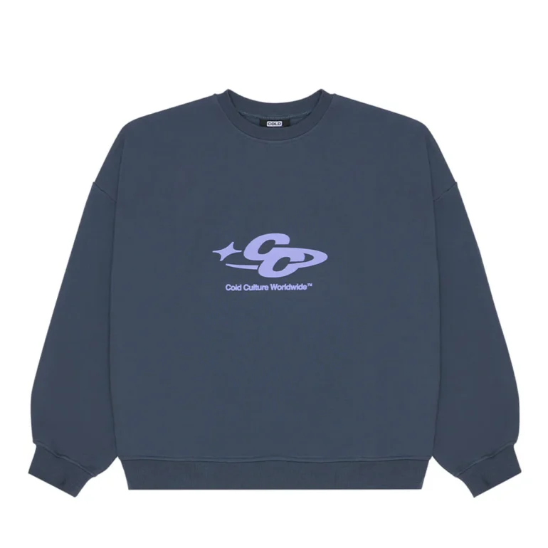 Cold Culture CC Logo Star Crewneck Slate Blue