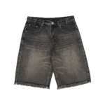 FRAYED V2 SHORTS BLACK STONE DENIM