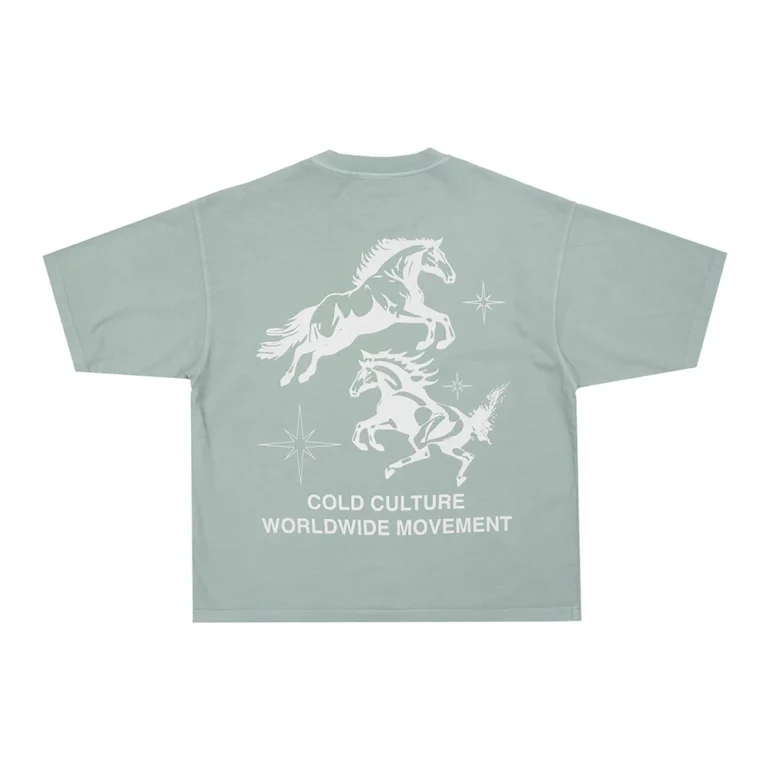 Cold Culture Horses Tee Natural Green