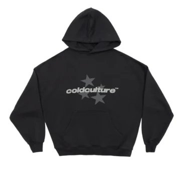 Italic-Stars Hoodie Black