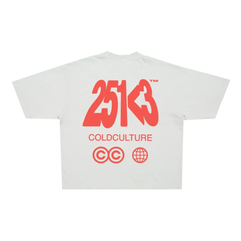 Number Perspective Tee Ultra Light Grey