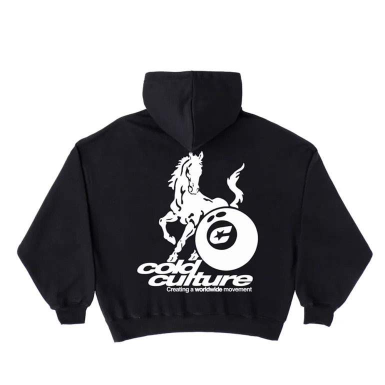 PLAYING HORSE HOODIE BLACK