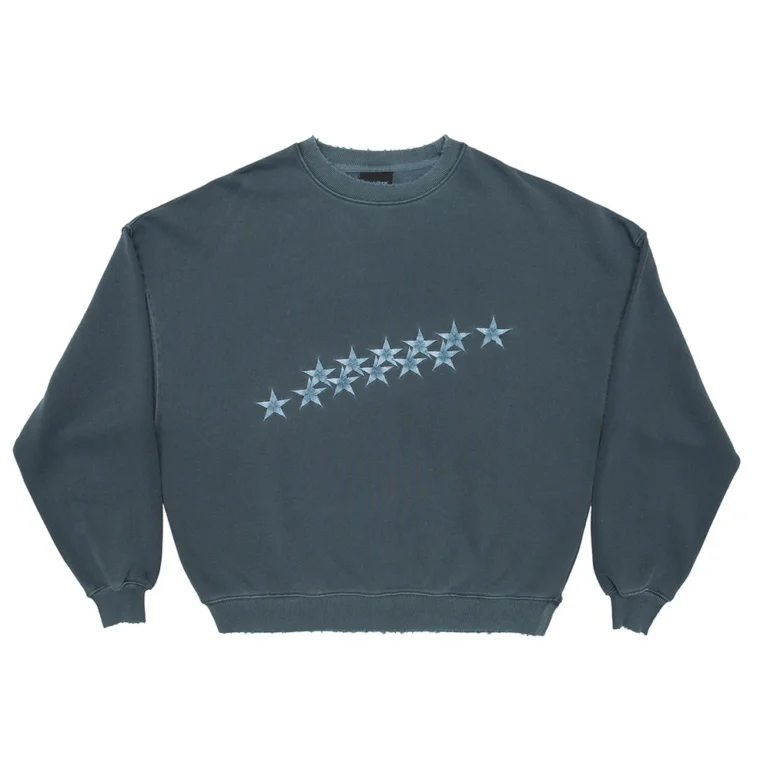 STARS CREWNECK SLATE BLUE