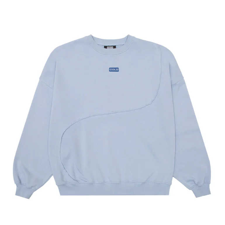 Cold Culture Y-Y Patchwork Crewneck Lavender Blue