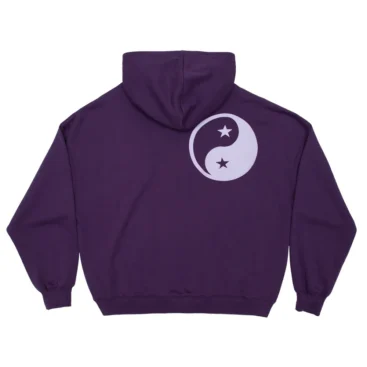 Yin Yang Hoodie Dark Purple